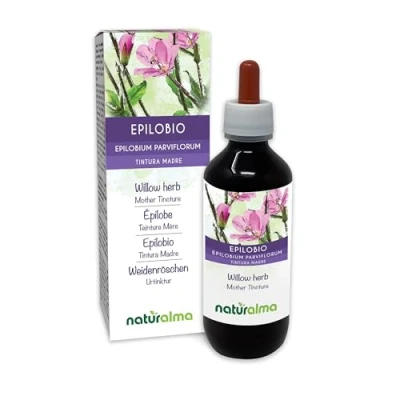 Afbeelding van Viltige basterdwederik (Epilobium parviflorum) kruid Alcoholvrije moedertinctuur Naturalma Vloeibaar extract druppels 200 ml Voedingssupplement Veganistisch
