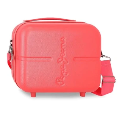 Afbeelding van Pepe Jeans Highlight toilettas, aanpasbaar, met schoudertas, Rood, 29 x 21 15 cm, hard ABS, 9,14 l, 0,63 kg, Toilettas schouderriem