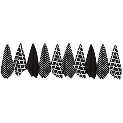 Afbeelding van Penguin Home® 100% Pure Katoen Theedoek 10 Delig Set, Zwart