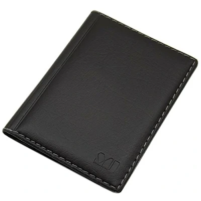 Afbeelding van myledershop Elegant ID kaarthoes/creditcardhouder met contrasterende naad 4 vakken MJ Design Germany Made in EU Designs, 3/zwart, Eén maat, kaartvak