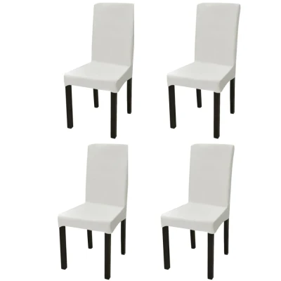 Afbeelding van Stoelhoezen stretch crèmekleurig 4 st