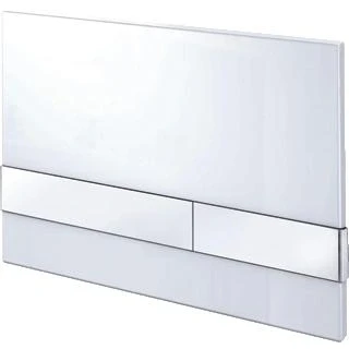 Afbeelding van Rezi Modern bedieningsplaat dubbel kunststof wit/wit