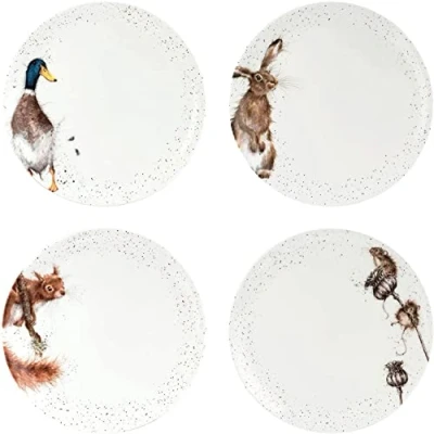 Afbeelding van Wrendale Coupe Bord 26,7 cm Assorti set van 4, Wit