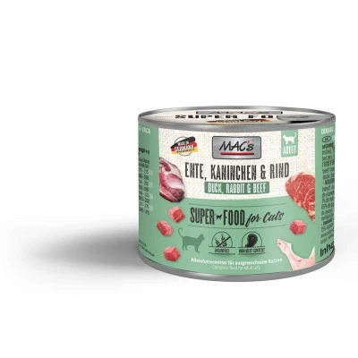 Afbeelding van 6x200g Eend/Konijn/Rund MAC&#039;s Kattenvoer