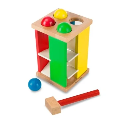 Afbeelding van Melissa &amp; Doug Pound and Roll Tower Ontwikkelingsspeelgoed Motorische vaardigheden Probleemoplossing 2+ Cadeau voor jongen of meisje