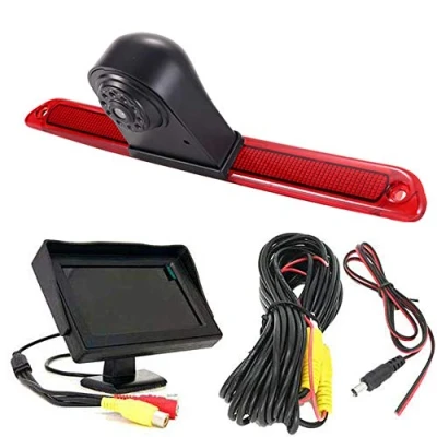 Afbeelding van Derde Hoge Dak Lamp Rem licht Achteruitrijcamera Kan aanpassen van de hoek Infrarood Nachtzicht voor Benz Sprinter W906/Transit Ducato Crafter+ 4.3 Inch Monitor
