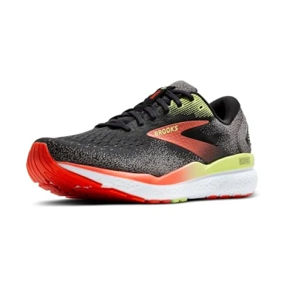 Afbeelding van Brooks Ghost 16 Hardloopschoenen neutraal, Heren, Maat: 46, Black mandarin red green Textiel