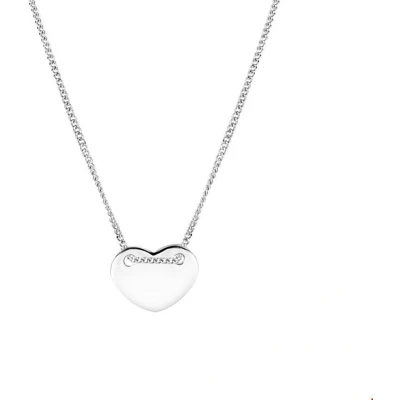 Afbeelding van Zilver Gerhodineerde Collier hart 1 1324113