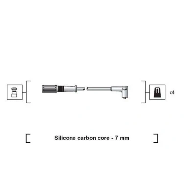 Afbeelding van MAGNETI MARELLI 941318111204 Bougiekabelset FIAT: Uno Hatchback (146) 1.1 55, 60, 50, i.e. 50 1983 1993