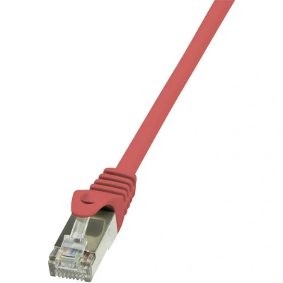 Afbeelding van LogiLink CP1014S RJ45 Netwerkkabel, patchkabel CAT 5e F/UTP 0.25 m Rood Snagless 1 stuk(s)