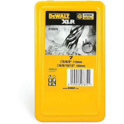 Afbeelding van DeWalt Accessoires Cassette 7 delig SDS+ Boor XLR (5, 6x2, 8x2, 10, 12mm) DT8976 QZ