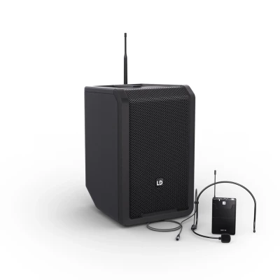 Afbeelding van LD Systems ANNY 8 BPH B8 Stage Black met headset 823 832 MHz + 863 865