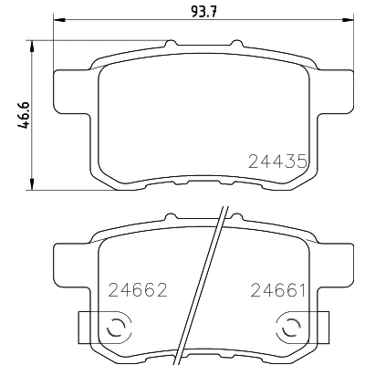 Afbeelding van Remblokkenset, schijfrem HELLA PAGID 8DB 355 013 631