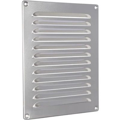 Afbeelding van Nedco schoepenrooster omgezette rand alum. 200 x 250 mm blank