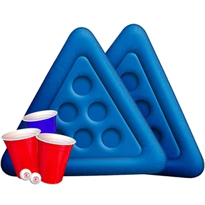 Afbeelding van Originele drijvende bierpongset Premium kwaliteit 2 opblaasbare drijvers 12 rode bekers ballen Beer Pong Pool Party Drinken Game Zomerspel Buiten OriginalCup®