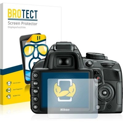 Afbeelding van BROTECT Screenprotector voor Nikon D3100 Folie Beschermfolie transparant (2 Stuks)