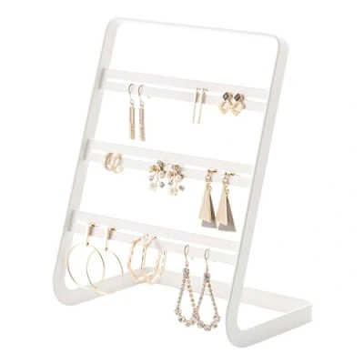 Afbeelding van Yamazaki Sieradenhouder Tower Oorbellenhanger 3 Lagen Wit 15,2x10,3x19,7cm