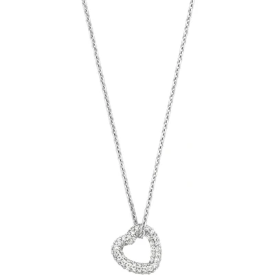 Afbeelding van TI SENTO Milano 34022ZI Ketting zilver zirconia zilverkleurig wit 38 48 cm
