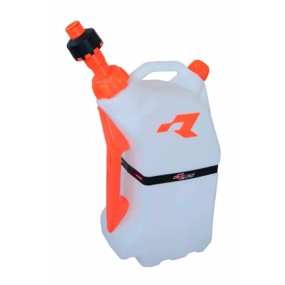 Afbeelding van R Tech R15 15 Liter Benzinetank Met Snelvuldop Wit / Oranje