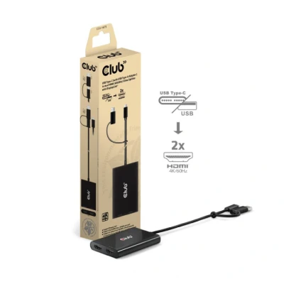 Afbeelding van CLUB3D CSV 1475 video splitter USB Type C 2x HDMI
