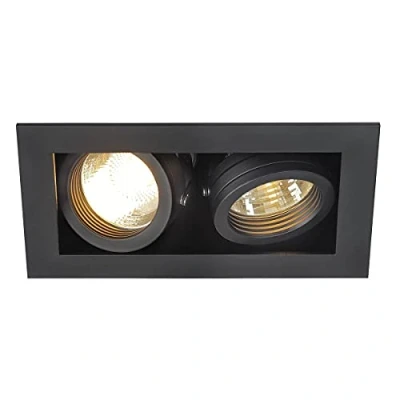 Afbeelding van Slv led gu10 50w dimbaar opbouw draai zwenkbaar ip20 beh zwart 60x60mm 115520