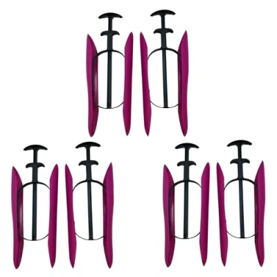 Afbeelding van DELFA Laarsvormer set van 3 paar met innovatief Sensomatic veerelement laarsspanner lengte 35 cm, roze, 36 41