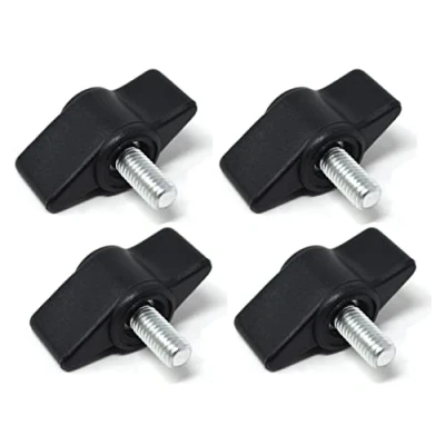Afbeelding van Design61 4x vleugelschroef kunststof met schroefdraad staal M5 x 10 mm