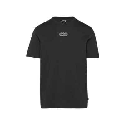 Afbeelding van QS Rundhals MIT Front Tshirt print, Heren, Maat: XXL, Schwarz