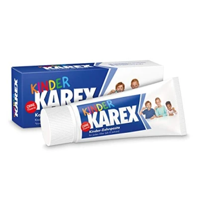 Afbeelding van Karex Tandpasta voor kinderen, 1 x 50 ml, cariësbescherming kinderen vanaf 0 jaar, met BioHAP, zonder fluoride, de eerste melktand