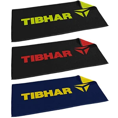 Afbeelding van Tibhar Handdoek T, zwart/rood