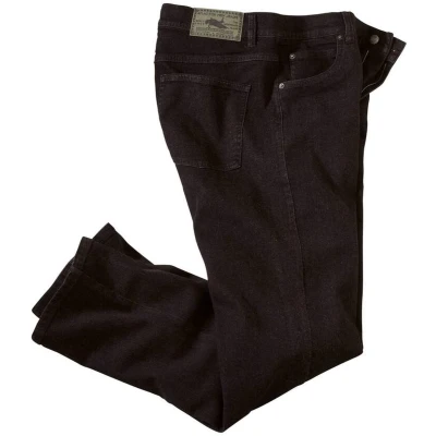 Afbeelding van ATLAS FOR MEN Zwarte regular stretchjeans Heren Verkrijgbaar in grote maten W36