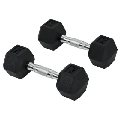 Afbeelding van HOMCOM Set van 2 korte halters in zeshoekige vorm A91 016V01