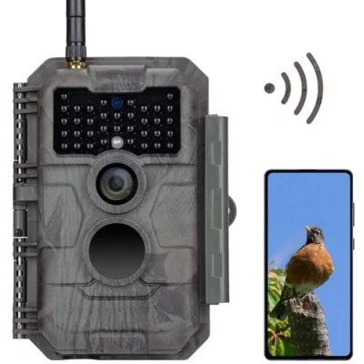 Afbeelding van GardePro E6 Wildcamera, wifi antenne, 48 MP, 1296P, met bewegingsmelder, nachtzicht, No Glow infrarood, 940 nm leds, IP66 waterdicht, H.264 video, 110 groothoeklens, overdracht via mobiele