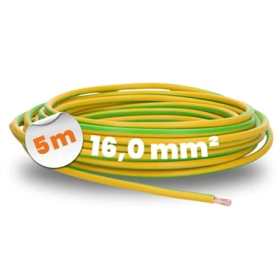 Afbeelding van 5 meter Lapp 4520006 H07V K 16,0 mm² groen geel I aardkabel aardgeleider 16mm2 bedradingsleiding flexibele aderleiding PVC enkeladerig meeraderig bedrading