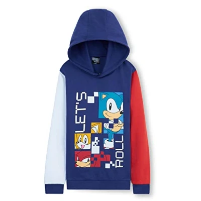 Afbeelding van Sonic THE HEDGEHOG kindersweatshirt met capuchon, voor kinderen van 4 12 jaar, Meerkleurig, 9 10 jaar