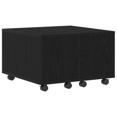 Afbeelding van vidaXL Salontafel Zwart eiken Geïndustrialiseerd hout 60 x 38 cm