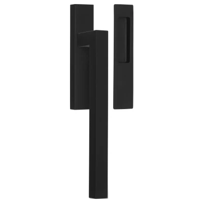 Afbeelding van RVS Hefschuifdeurbeslag set SQUARE LSQ230 massieve mat zwart 304