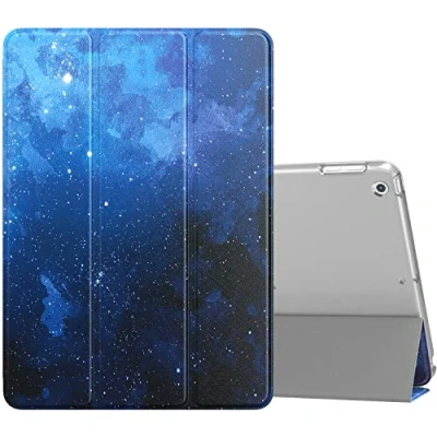 Afbeelding van MoKo Case Fit iPad 9.7 5th / 6th Generation 2017/2018 Slim Lightweight Hard Shell Stand Cover with Translucent Frosted Back Protector 5 6 2018/2017, Auto Wake/Sleep, Starry Sky