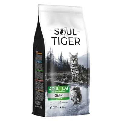 Afbeelding van the Soul of Tiger Droogvoer voor volwassen en gecastreerde katten, kipsmaak, 8 kg
