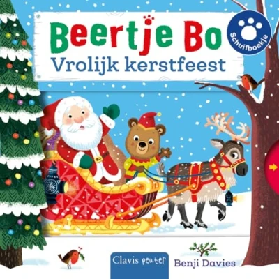 Afbeelding van Uitgeverij clavis schuifboekje beertje bo, vrolijk kerstfeest