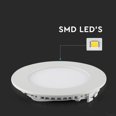 Afbeelding van V TAC VT 307RD Ronde LED Minipanelen Premium Serie IP20 Wit 3W 210 Lumen 6400K