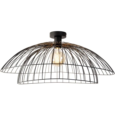Afbeelding van QAZQA Smart plafondlamp zwart 60 cm incl. Wifi G95 Pua