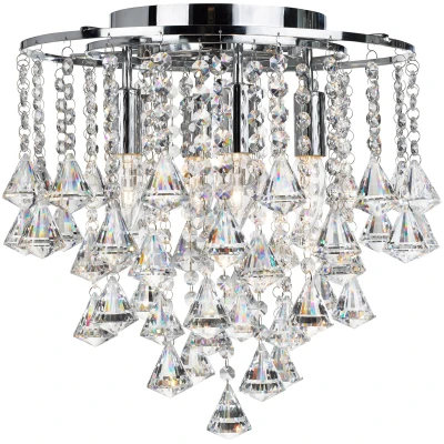 Afbeelding van Searchlight Dorchester Plafondverlichting Ø 36 X 40 Cm Chroom