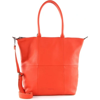 Afbeelding van FREDsBRUDER Leren Schoudertas Shopper Happy Collection Bag Coral Oranje