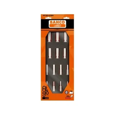 Afbeelding van Bahco Foaminlay Fit&amp;Go 1/3 met lange doppen en toebehoren 3/8&quot; 14 delig retailverpakking FF1E2107EH