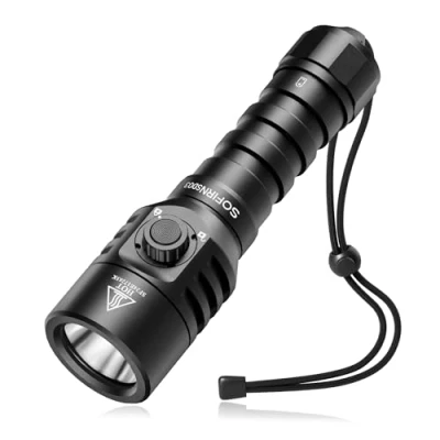 Afbeelding van Sofirn SD03 Duiklamp, 1800 lumen, onderwaterzaklamp met afsluitbare schakelaar, IPX8 waterdicht, 100 m, 3 lichtniveaus en oplaadbare accu oplader