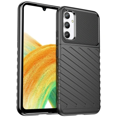 Afbeelding van Samsung Galaxy A34 (5G) Hoesje Siliconen en TPU (zacht) iMoshion Softcase/Backcover Zwart Telefoonhoesje Shockproof/Valbescherming