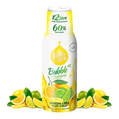Afbeelding van FruttaMax Vruchtensiroopconcentraat Minder suiker met 60% fruitgehalte geschikt voor frisdrankautomaat 500ml (Citroen Limoen)