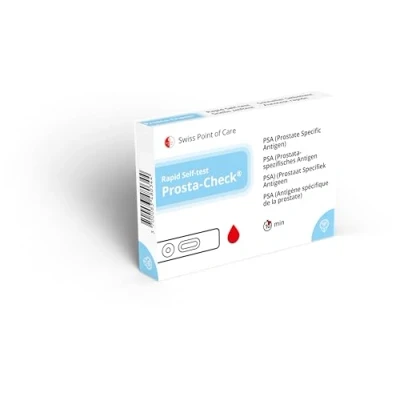 Afbeelding van Prosta Check (PSA) prostaat zelftest zelf thuis de prostaatgezondheid monitoren eenvoudig te gebruiken volledig anoniem resultaat beschikbaar in slechts 10 minuten geen laboratorium nodig