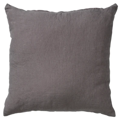 Afbeelding van Dutch Decor LINN Sierkussen 45x45 cm 100% linnen effen kleur Charcoal Gray antraciet